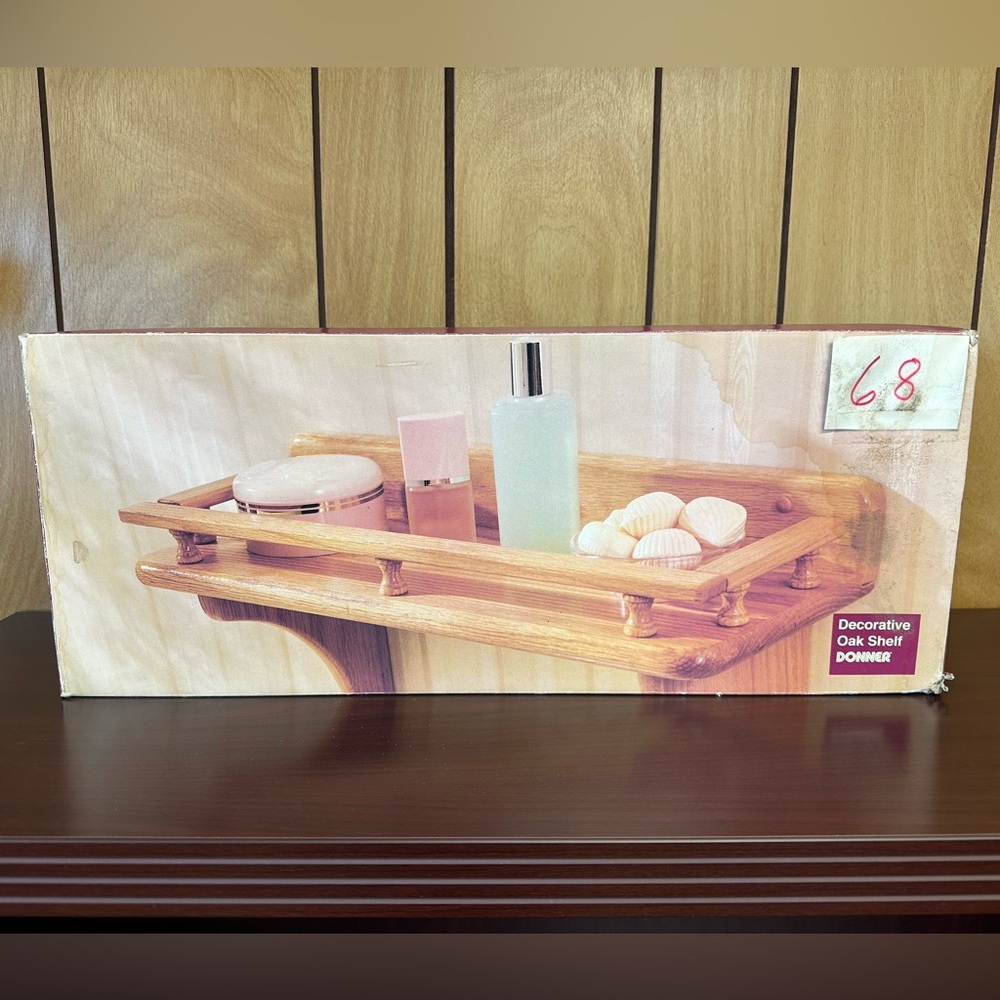 Donner decorative wooden oak shelf